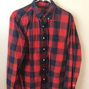 J. Crew button up shirt dark blue/red